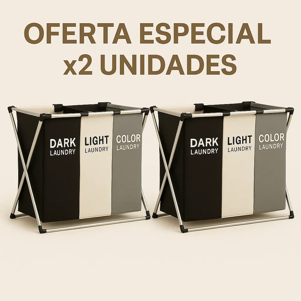 No mas desorden. Cesto Clasificador Lavandería 3 en 1 • Pide el tuyo hoy con Envío Gratis - 40% OFF