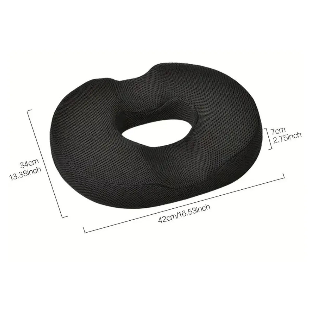 Si sentarte te duele, este cojín reduce la presión en el coxis y la zona lumbar