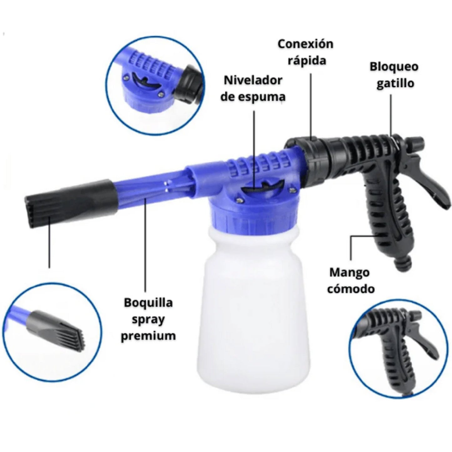 Limpia profundo, cuida la pintura y ahorra agua. JetWash™  Espumadora Importada Profesional. Oferta 40% OFF