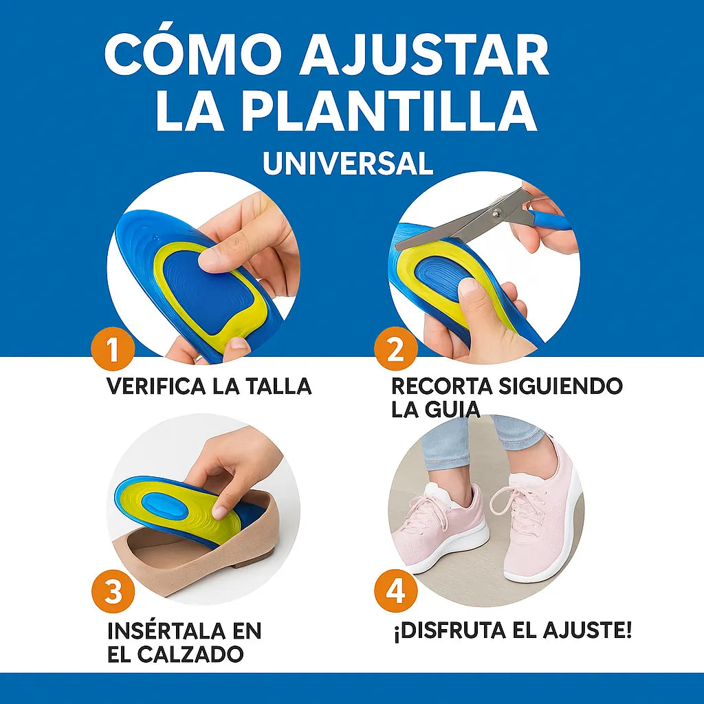 ¿Dolor al caminar? Prueba Estas Plantillas ActivGel™ Ortopédicas Adaptables y siente Alivio en minutos I Pocas Unidades ✅