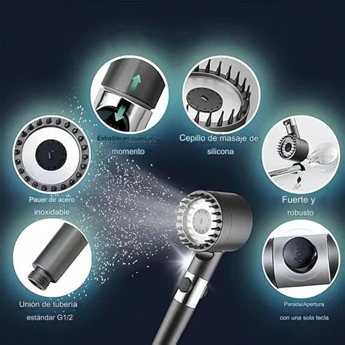 🚿MekoPro™ TurboSpa. 🏠  3 Modos de Presión y Fácil Instalación