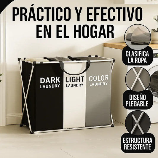 No mas desorden. Cesto Clasificador Lavandería 3 en 1 • Pide el tuyo hoy con Envío Gratis - 40% OFF