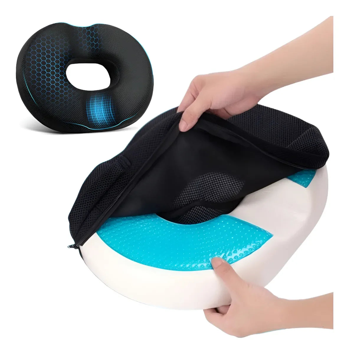 Si sentarte te duele, este cojín reduce la presión en el coxis y la zona lumbar