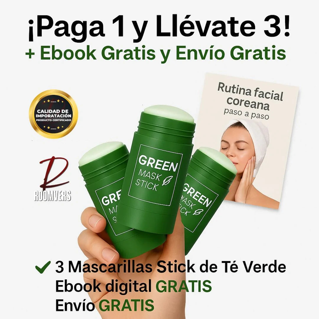 Mascarilla de Té Verde en Stick – ¡Paga 1 y Llévate 3!