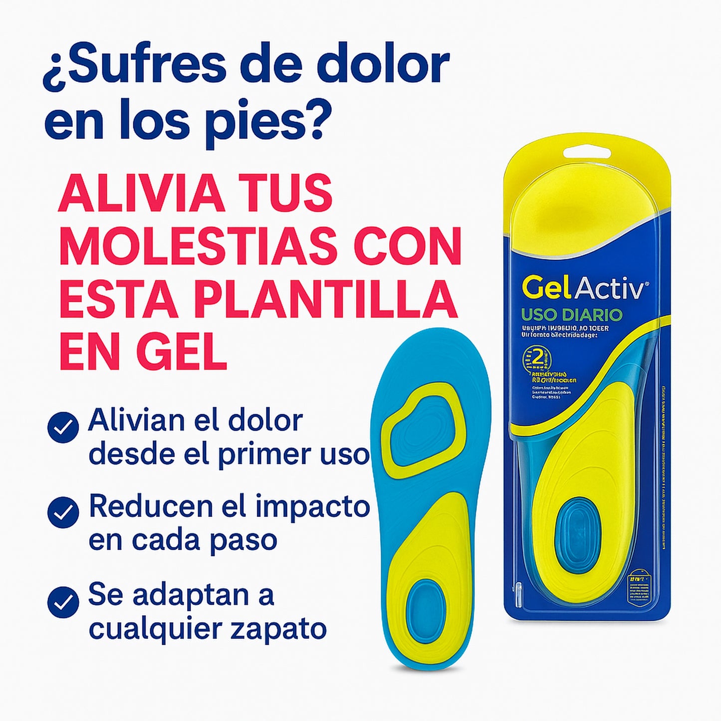 ¿Dolor al caminar? Prueba Estas Plantillas ActivGel™ Ortopédicas Adaptables y siente Alivio en minutos I Pocas Unidades ✅