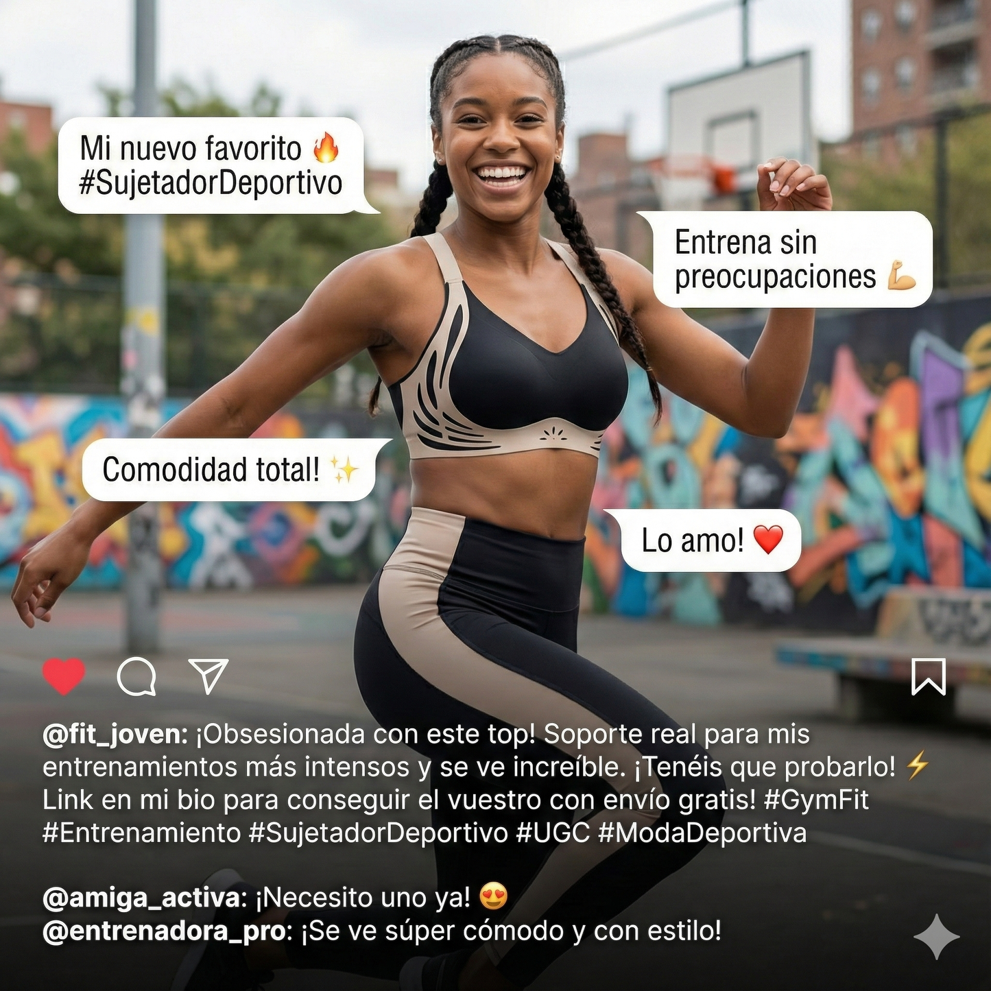 ¿Molestias y poco soporte al entrenar? Entrena cómoda, segura y sin rebote • Sujetador Deportivo AeroLift™ •  Stock limitado, Pide el tuyo hoy con Envío Gratis.