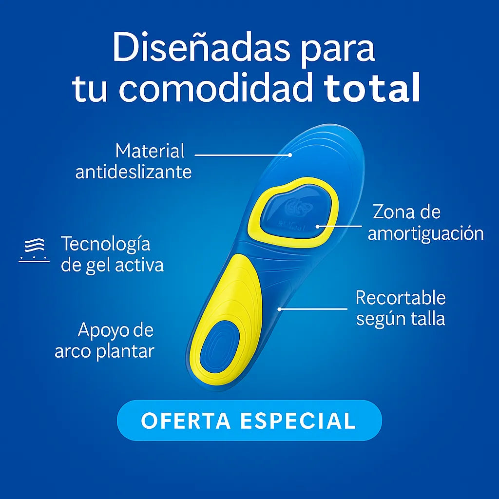 ¿Dolor al caminar? Prueba Estas Plantillas ActivGel™ Ortopédicas Adaptables y siente Alivio en minutos I Pocas Unidades ✅