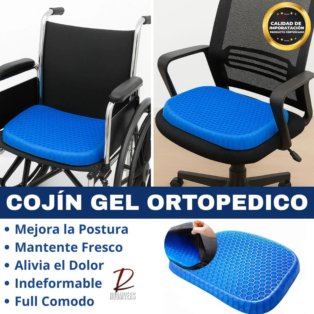 Cojín Ortopédico de Gel | Siéntate sin dolor – Vive con comodidad ✅ Oferta por tiempo Limitado.