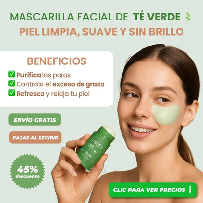 Mascarilla de Té Verde en Stick – ¡Paga 1 y Llévate 3!