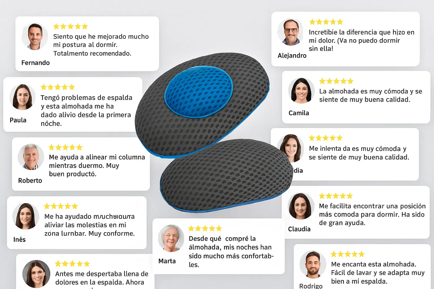 Soporte lumbar que alivia tu espalda y transforma tu descanso – ComfyCurve™ con 50% de descuento.