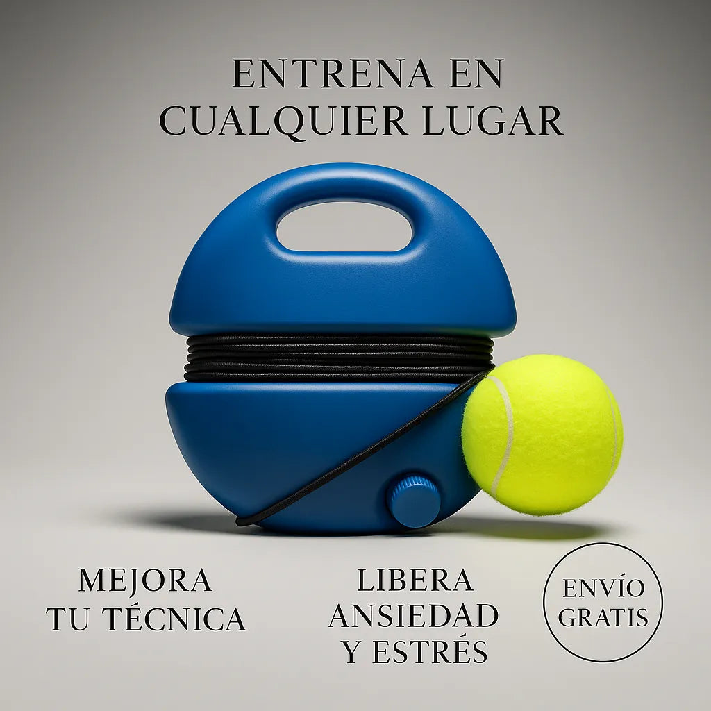 Entrenador de Tenis Personal™ | Mejora tu Técnica en Casa Incluye Pelota y Cuerda Elástica| Pocas Unidades✅