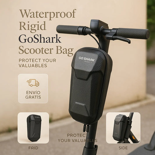 ¿Tus pertenencias corren peligro al conducir? 🔒 Mantén todo seguro con el Bolso Rígido Impermeable GoShark™ para Scooter • ⚡¡Últimas Unidades!