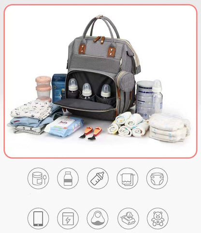 BabyBu™ La solución (Todo-En-Uno) para mamás ocupadas: Pañalera + Cuna portátil que cabe en tu espalda  Ultimas Unidades ✅
