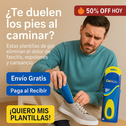 ¿Dolor al caminar? Prueba Estas Plantillas ActivGel™ Ortopédicas Adaptables y siente Alivio en minutos I Pocas Unidades ✅