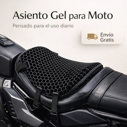 Asiento Gel Pro para Moto – Soporte Ergonómico Diseñado para trayectos prolongados