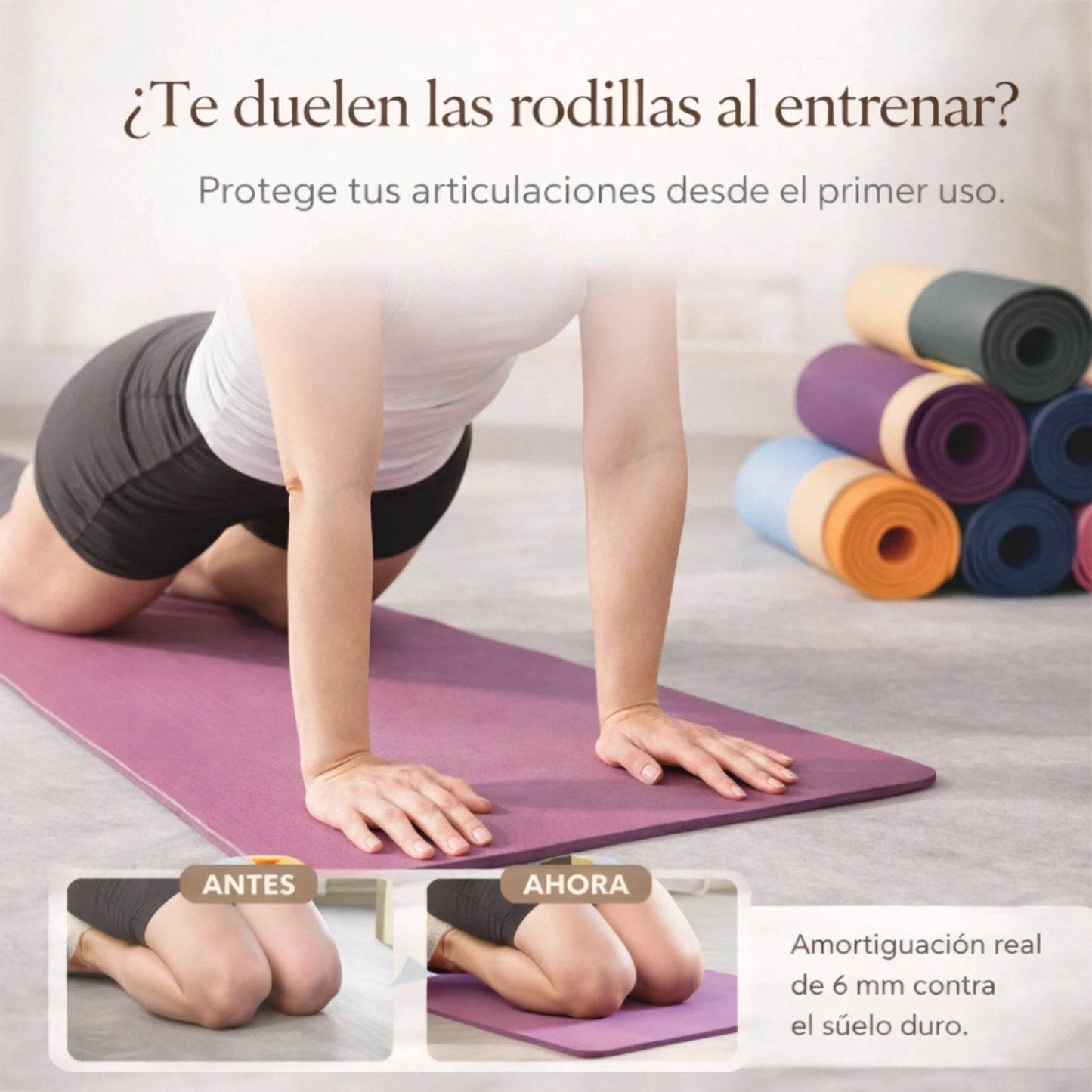 Entrena sin molestias en rodillas y muñecas, mejora tu estabilidad y comodidad desde el primer uso.